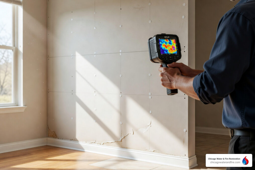 moisture mapping restoration technician thermal imaging camera - what is moisture mapping​